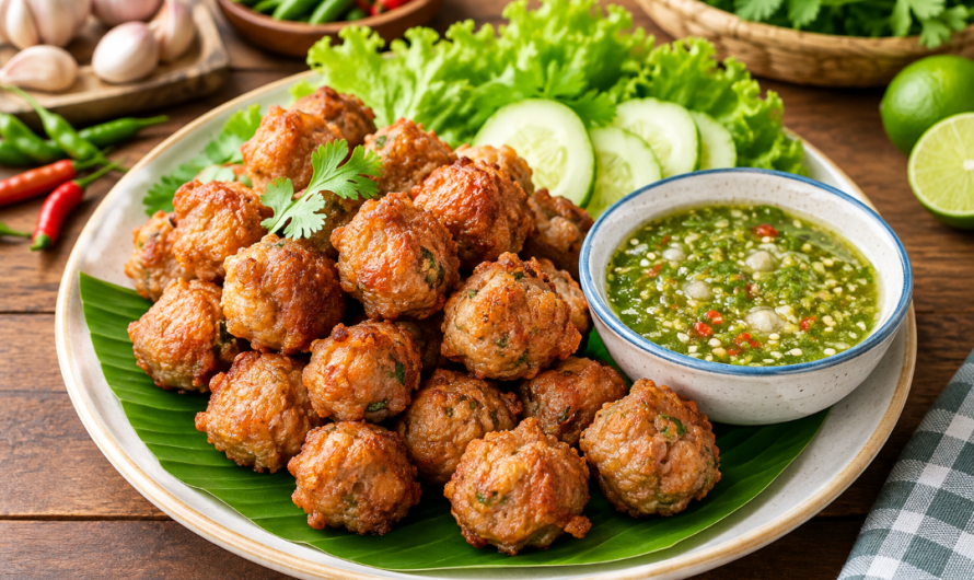 สูตรหมูก้อนทอด พร้อมน้ำจิ้มซีฟู้ด ทำง่าย อร่อยเหมือนร้านดัง